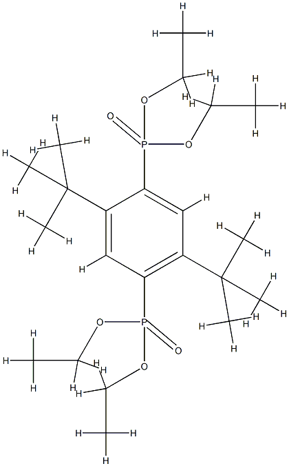 2,5-Di-t-butyl-1,4-phenylene tetraethyl bis(phosphonate) Struktur