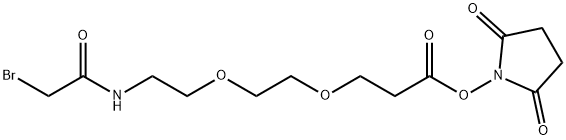 Bromoacetamido-PEG2- NHS ester Struktur