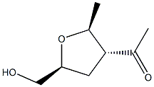 Ethanone, 1-[tetrahydro-5-(hydroxymethyl)-2-methyl-3-furanyl]-, [2S- Struktur