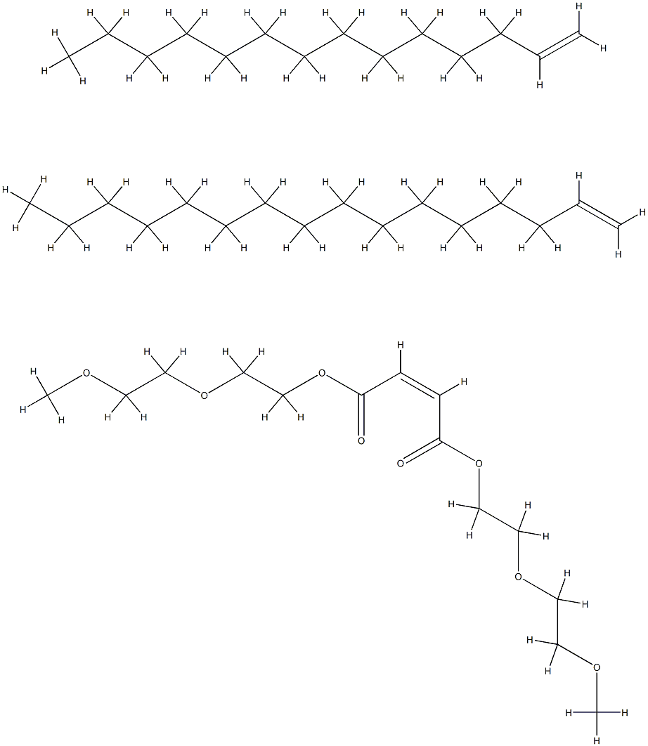 2-Butenedioic acid (2Z)-, bis(2-(2-methoxyethoxy)ethyl) ester, polymer with 1-hexadecene and 1-tetradecene Struktur