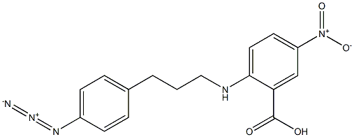 5-nitro-2-(N-3-(4-azidophenyl)propylamino)benzoic acid Struktur