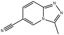 3-methyl-[1,2,4triazolo[4,3-apyridine-6-carbonitrile Struktur