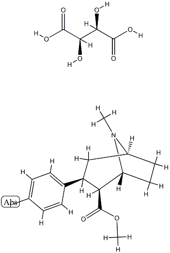 (1R,5S)-3β-(4-Iodophenyl)-8-methyl-8-azabicyclo[3.2.1]octane-2β-carboxylic acid methyl/(2R,3R)-2,3-dihydroxybutanedioic acid,(1:1) Struktur