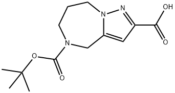 5-(Tert-Butoxycarbonyl)-5,6,7,8-Tetrahydro-4H-Pyrazolo[1,5-A][1,4]Diazepine-2-Carboxylic Acid(WX141418) Struktur