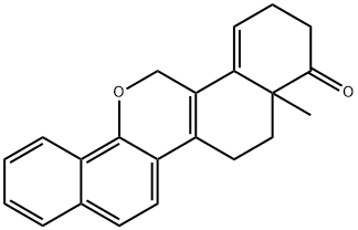 6-oxabenz(3,4)-D-homoestra-1,3,5(10),8,14-pentaen-17-one Struktur