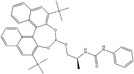 1-{2S)-1-[(11bR)-2,6-Bis(trimethylsilyl)dinaphtho[2,1-d:1',2'-f][1,3,2]dioxaphosphepin-4-yloxy]propan-2-yl}-3-phenylurea, min. 97% Struktur