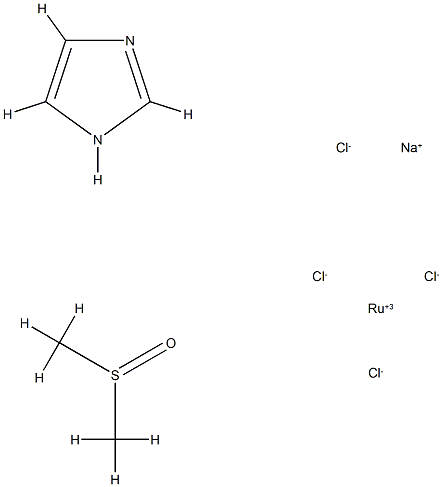 dimethylsulfoxideimidazoletetrachlororuthenate(III) Struktur