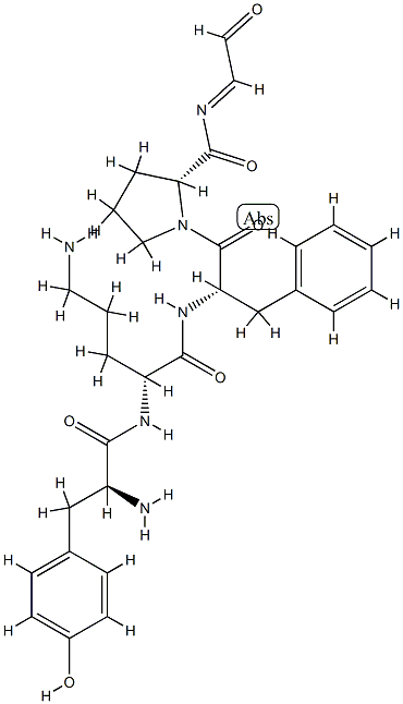 tyrosyl-cyclo(ornithyl-phenylalanyl-prolyl-glycyl-) Struktur