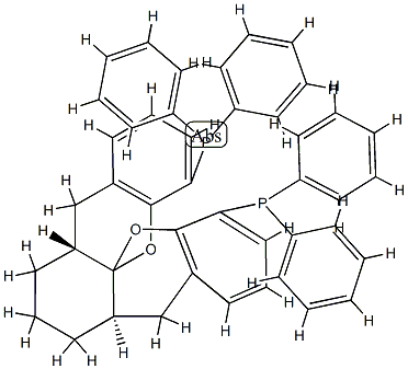 (+)-1,13-Bis(diphenyl)phosphino-(5aR,8aR,14aR)-5a,6,7,8,8a,9-hexahydro-5H-[1]benzopyrano [3,2-d]xanthene, 97%  (R,R,R)-(+)-Ph-SKP Struktur