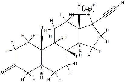 (5S,8R,9S,10S,13S,14S)-17-ethynyl-17-hydroxy-10,13-dimethyl-2,4,5,6,7,8,9,11,12,14,15,16-dodecahydro-1H-cyclopenta[a]phenanthren-3-one Struktur