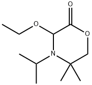 2-Morpholinone,3-ethoxy-5,5-dimethyl-4-(1-methylethyl)-(9CI) Struktur