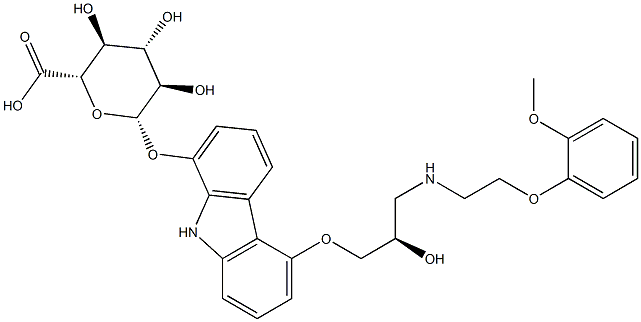 8-hydroxycarvedilol O-glucuronide Struktur