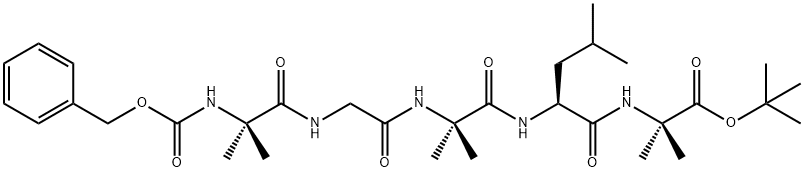 benzyloxycarbonyl-alpha-aminoisobutyryl-glycyl-alpha-aminoisobutyryl-leucyl-alpha-aminoisobutyryl-tert-butyl ester Struktur