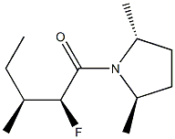 Pyrrolidine, 1-(2-fluoro-3-methyl-1-oxopentyl)-2,5-dimethyl-, [2R-[1(2S*,3S*),2alpha,5beta]]- (9CI) Struktur