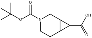 3-N-Boc-3-aza-bicyclo[4.1.0]heptane-7-carboxylic acid Struktur