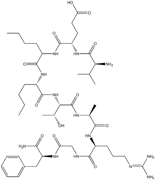 Allatotropin (5-13), norleucine (7,8)- Struktur