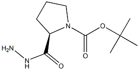 1-t-boc-(R)-pyrrolidine-2-carbohydrazide Struktur