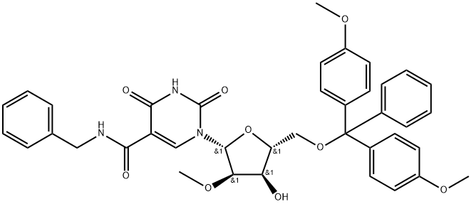 5-BenzylaMinocarbony-2'-O-Methyl-5'-O-DMTr-uridine Struktur