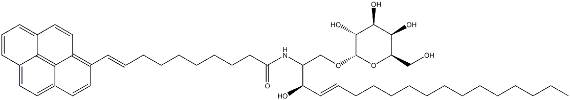 1-O-galactopyranosyl-N-(10-(1-pyrene-9-enedecanoyl)sphingosine) Struktur