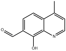 7-Quinolinecarboxaldehyde,8-hydroxy-4-methyl-(8CI) Struktur