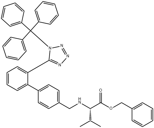 Benzyl N-[(2(Trityltetrazol-5-yl-1,1biphenyl-4-yl]-methyl-2-amino-3-methylbutanoate Struktur