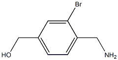 (4-(aminomethyl)-3-bromophenyl)methanol Struktur