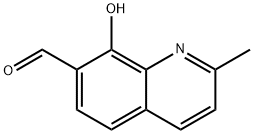 7-Quinolinecarboxaldehyde,8-hydroxy-2-methyl-(8CI,9CI) Struktur