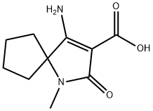 1-Azaspiro[4.4]non-3-ene-3-carboxylicacid,4-amino-1-methyl-2-oxo-(9CI) Struktur