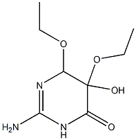 4(1H)-Pyrimidinone,2-amino-5,6-diethoxy-5,6-dihydro-5-hydroxy-(9CI) Struktur