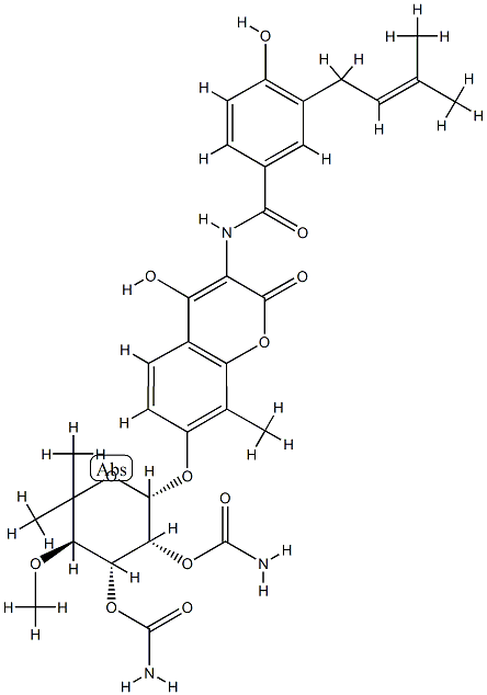 2''-O-carbamylnovobiocin Struktur