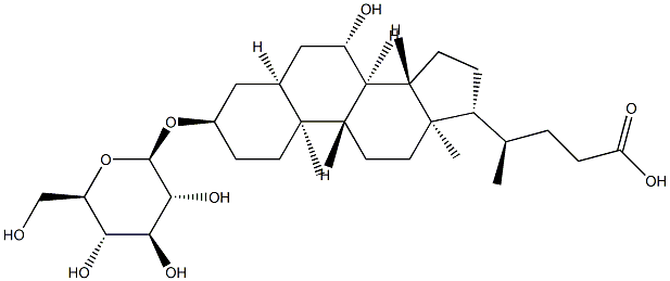 3-glucosido-chenodeoxycholic acid Struktur