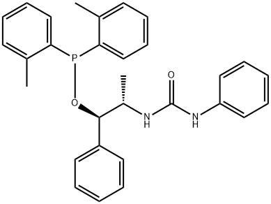 1-[(1R,2S)-1-(Di-o-tolylphosphinooxy)-1-phenylpropan-2-yl]-3-phenylurea Struktur