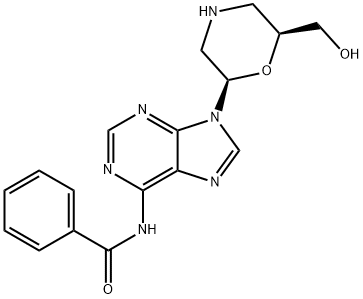 N6-Benzoyl-7'-OH-Morpholino adenosine Struktur