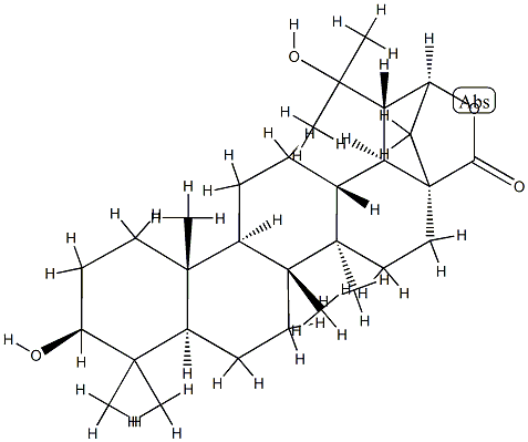 3β,20,21β-Trihydroxylupan-28-oic acid γ-lactone Struktur