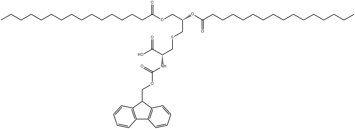 Fmoc-Cys(Pam)2-OH (S) Struktur