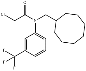 2-chloro-N-(cyclooctylmethyl)-N-(3-(trifluoromethyl)phenyl)acetamide Struktur