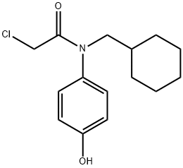 2-chloro-N-(cyclohexylmethyl)-N-(4-hydroxyphenyl)acetamide Struktur