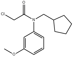 2-chloro-N-(cyclopentylmethyl)-N-(3-methoxyphenyl)acetamide Struktur