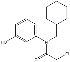 2-chloro-N-(cyclohexylmethyl)-N-(3-hydroxyphenyl)acetamide Struktur