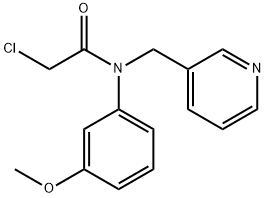 2-chloro-N-(3methoxyphenyl)-N-((pyridin-3-yl)methyl)acetamide Struktur