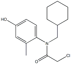 2-chloro-N-(cyclohexylmethyl)-N-(4-hydroxy-2-methylphenyl)acetamide Struktur