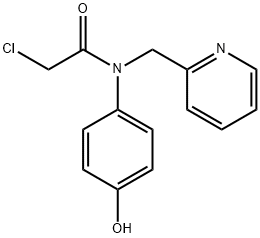 2-chloro-N-(4-hydroxyphenyl)-N-((pyridin-2-yl)methyl)acetamide Struktur