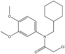 2-chloro-N-(cyclohexylmethyl)-N-(3,4-dimethoxyphenyl)acetamide Struktur