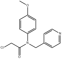 2-chloro-N-(4-methoxyphenyl)-N-((pyridin-4-yl)methyl)acetamide Struktur