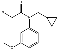 2-chloro-N-(cyclopropylmethyl)-N-(3-methoxyphenyl)-acetamide Struktur