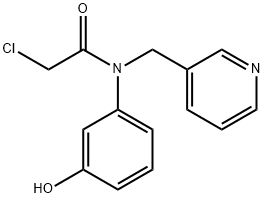 2-chloro-N-(3-hydroxyphenyl)-N-((pyridin-3-yl)methyl)acetamide Struktur