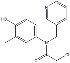 2-chloro-N-(4-hydroxy-3-methylphenyl)-N-((pyridin-3-yl)methyl)acetamide Struktur