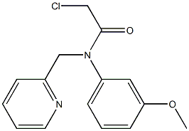 2-chloro-N-(3-methoxyphenyl)-N-((pyridin-2-yl)methyl)acetamide Struktur