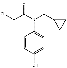 2-chloro-N-(cyclopropylmethyl)-N-(4-hydroxyphenyl)acetamide Struktur