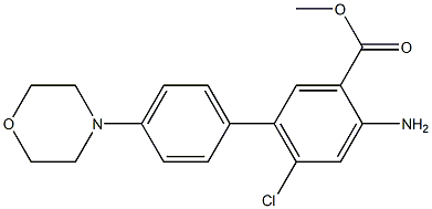 Methyl 4-amino-6-chloro-4′-(4-morpholinyl)[1,1′-biphenyl]-3-carboxylate Struktur